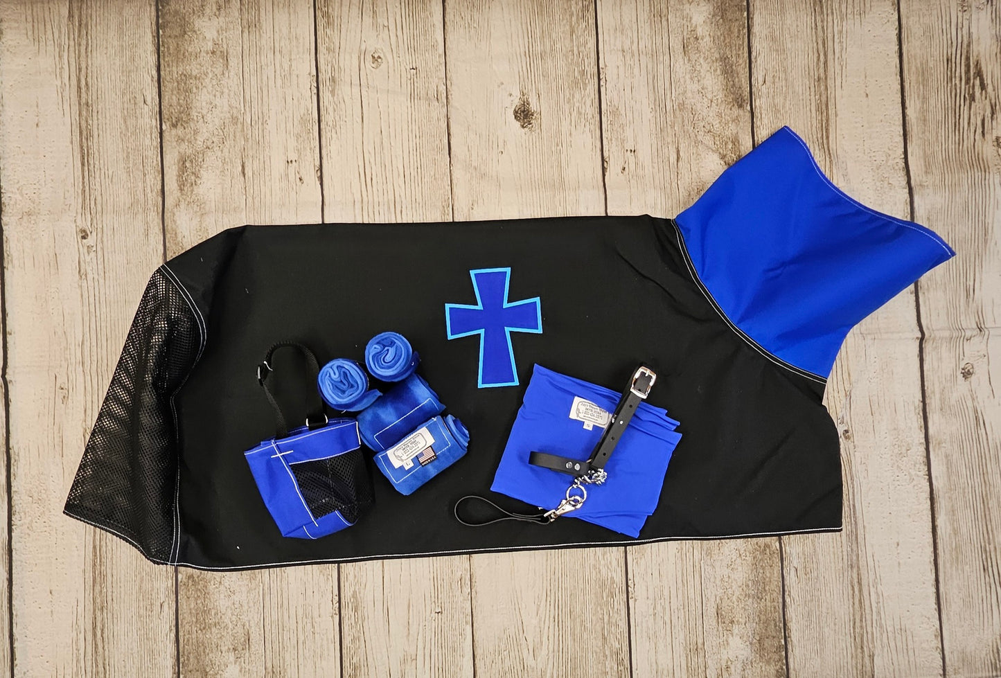 black blue chunky cross